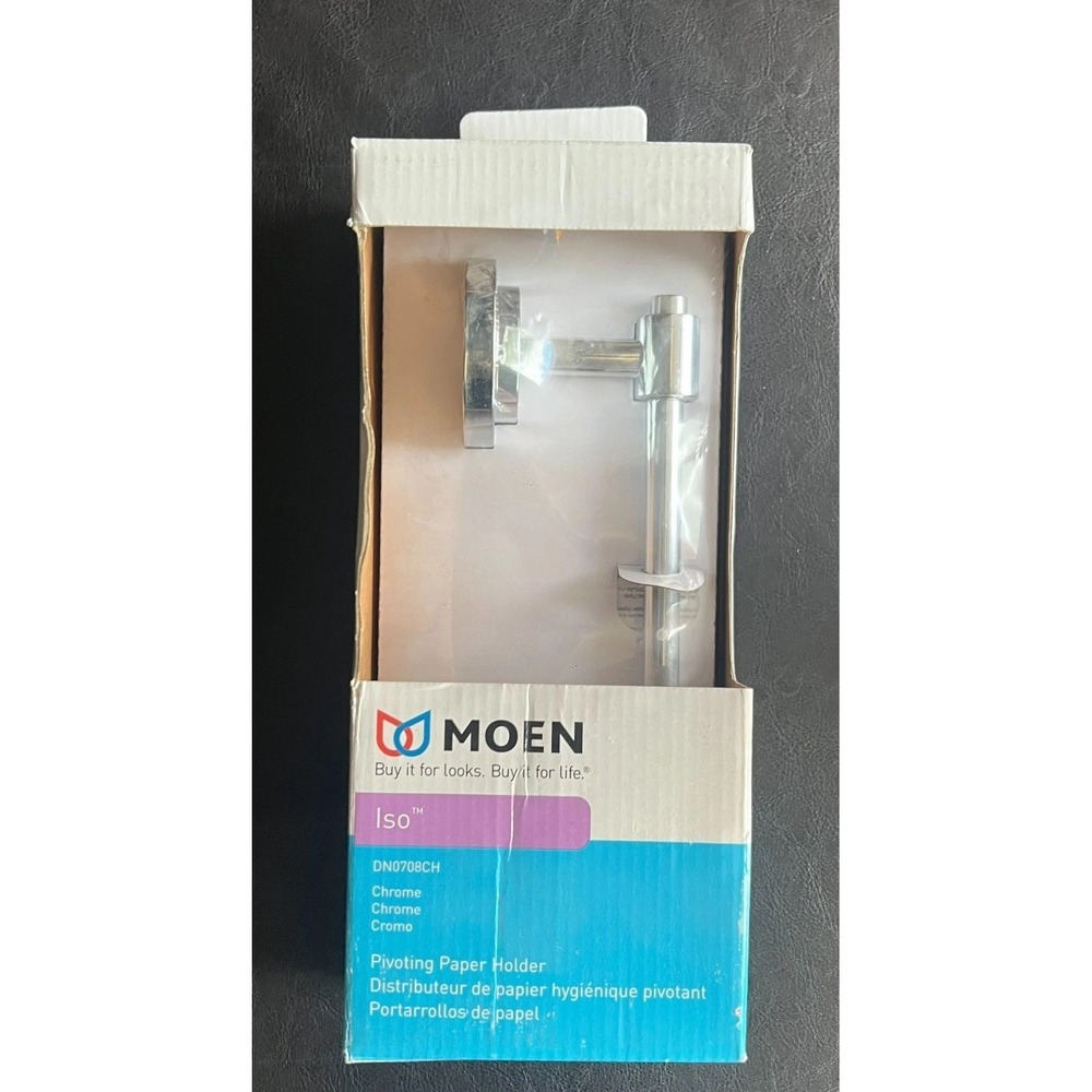 Moen Iso Pivoting Paper Holder Chrome DN0708CH Modern Bathroom Accessory